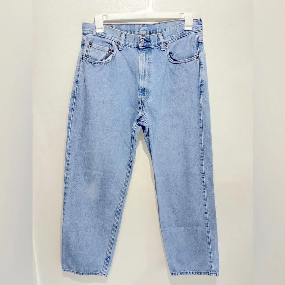 Levi jeans 550 blue baggy denim summer casual work wear men’s 36/32